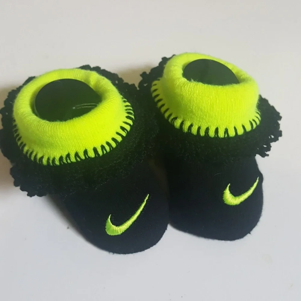 Custom Hand Crocheted Nike Baby Girl Booties 0-6M